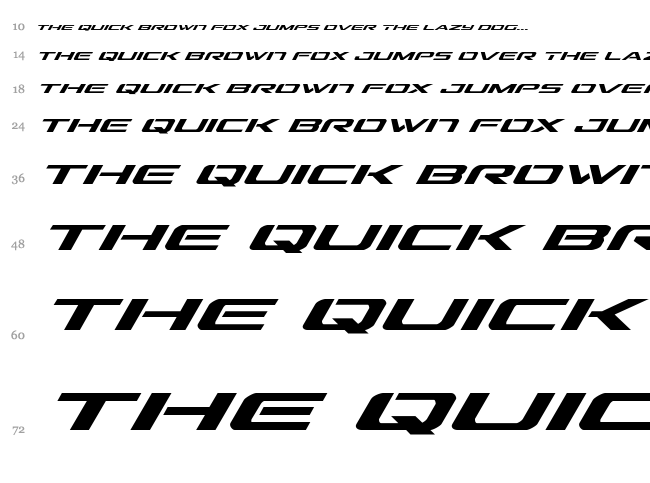 Outrider font waterfall