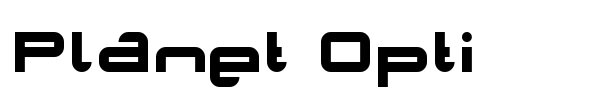 Planet Opti font