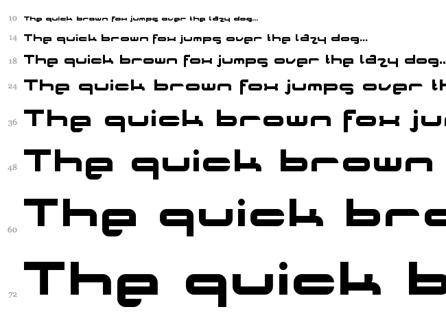 Planet Opti font waterfall
