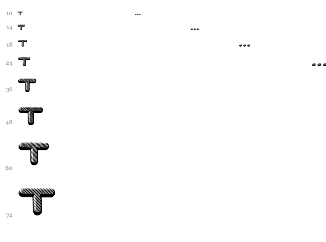 Posthuman font waterfall