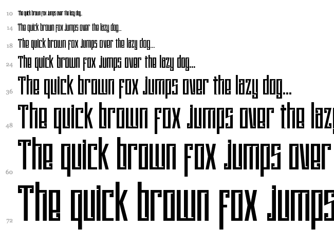 Psychotic Robots font waterfall