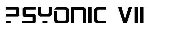 PsYonic VII font preview