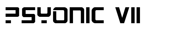 PsYonic VII font preview