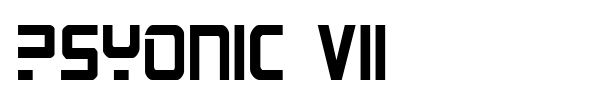PsYonic VII font preview