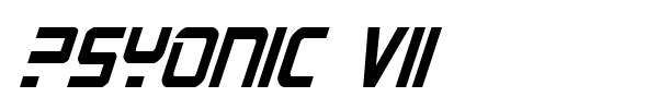 PsYonic VII font preview