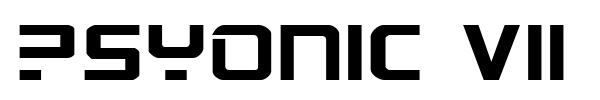 PsYonic VII font preview