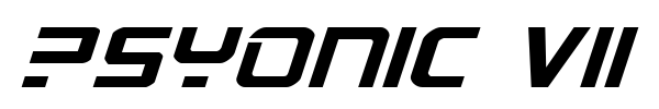 PsYonic VII font preview