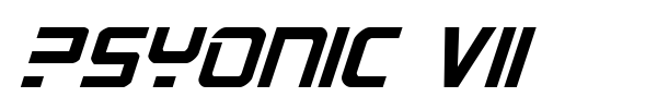 PsYonic VII font preview