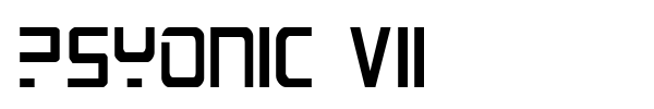 PsYonic VII font preview