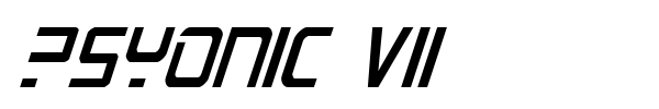 PsYonic VII font preview