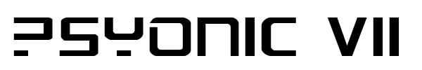 PsYonic VII font preview