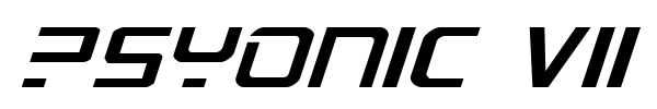 PsYonic VII font preview