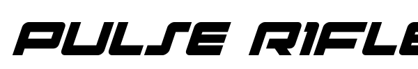 Pulse Rifle font preview