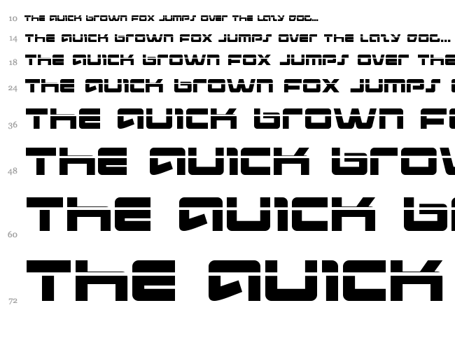 Pulse Rifle font waterfall