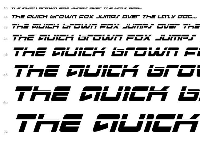 Pulse Rifle font waterfall