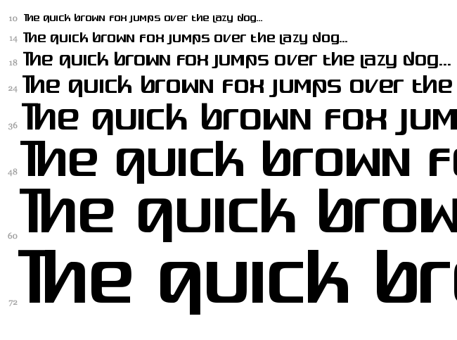 Quadaptor font waterfall