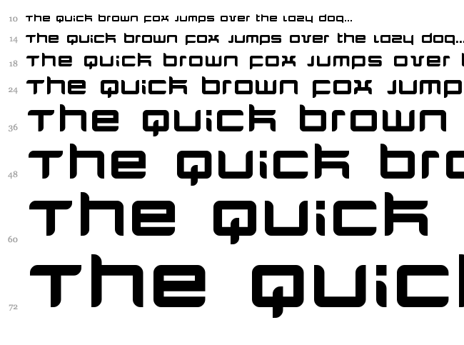 Quarx font waterfall