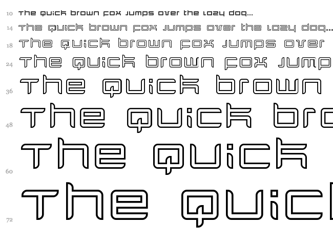 Quarx font waterfall