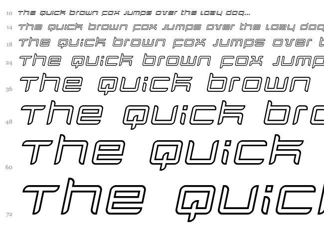 Quarx font waterfall