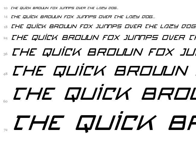 Quasitron font waterfall