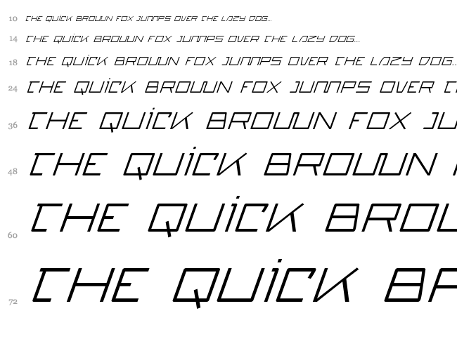Quasitron font waterfall