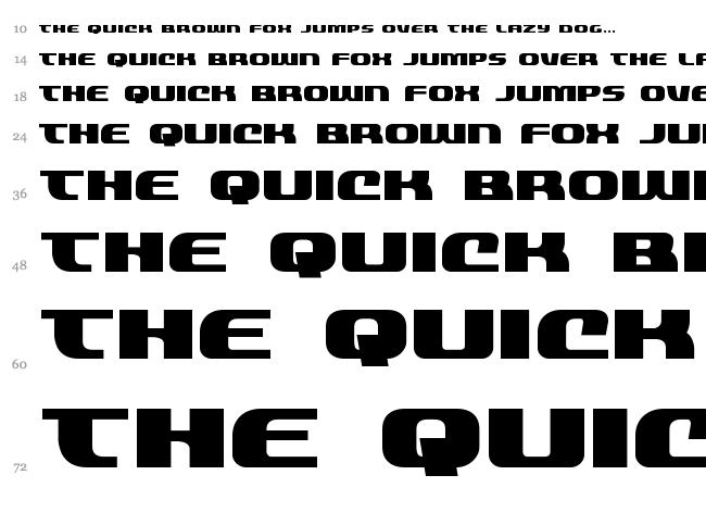 Quickening font waterfall