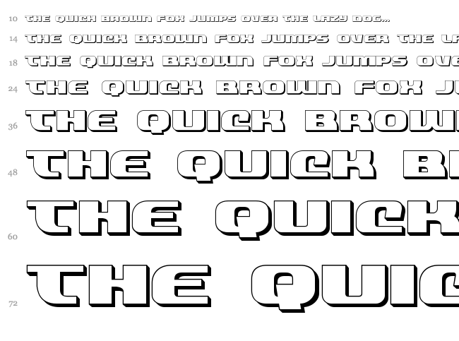 Quickening font waterfall