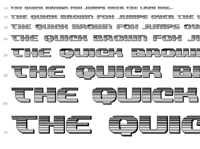 Quickening font waterfall