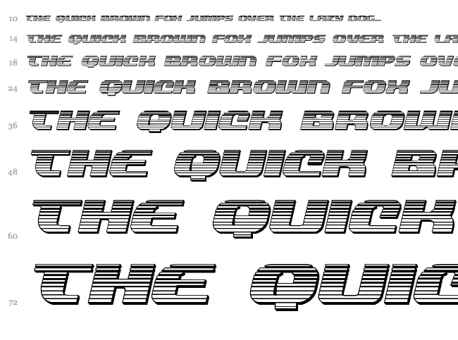 Quickening font waterfall