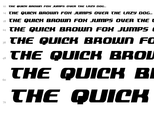Quickening font waterfall