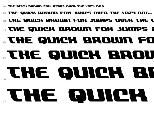 Quickening font waterfall