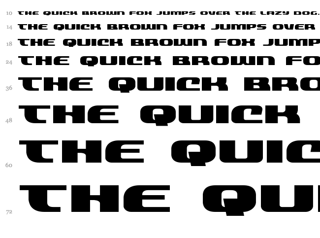 Quickening font waterfall