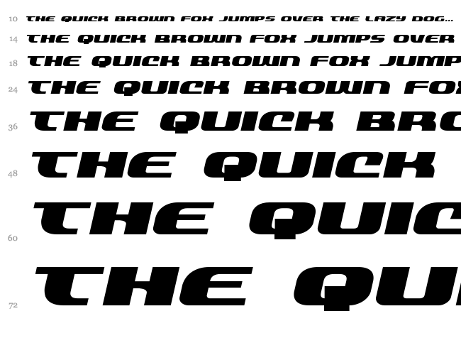 Quickening font waterfall