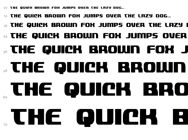 Quickening font waterfall