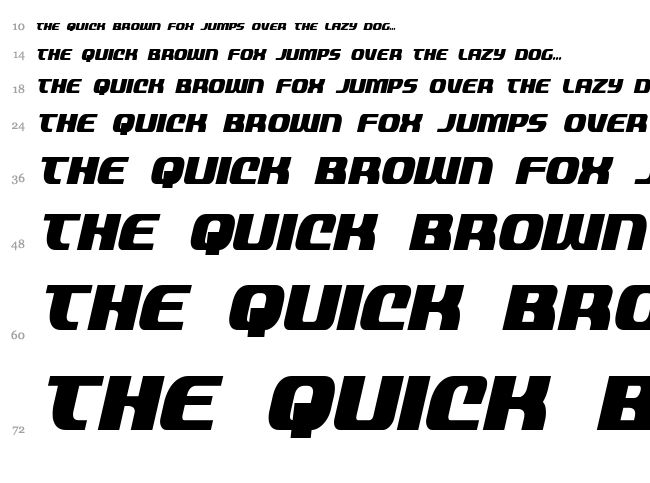 Quickening font waterfall