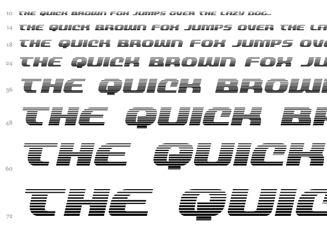 Quickening font waterfall