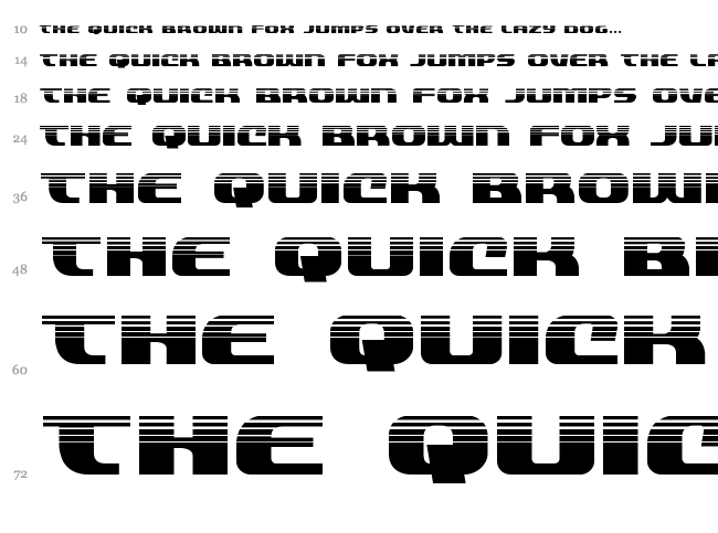Quickening font waterfall