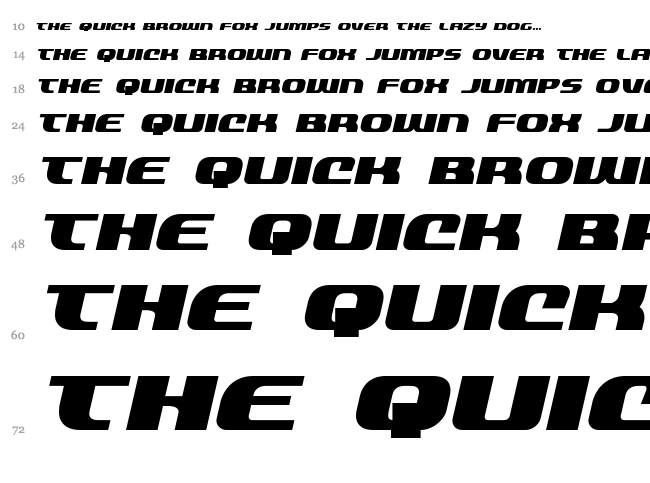 Quickening font waterfall