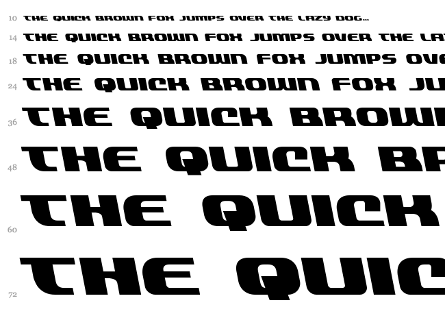 Quickening font waterfall