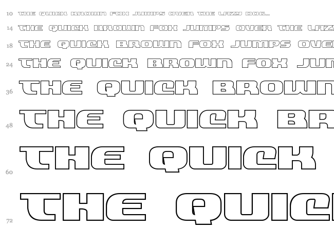 Quickening font waterfall