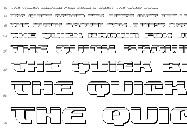Quickening font waterfall