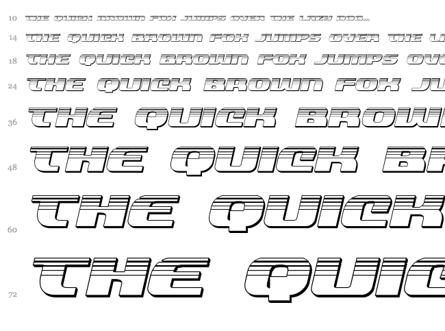 Quickening font waterfall