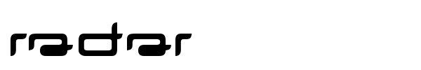 Radar font