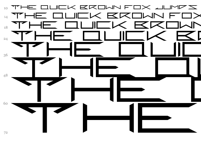 Random DM font waterfall