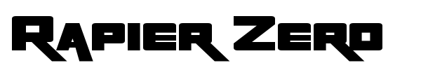 Rapier Zero font