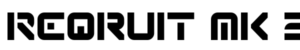 Reqruit Mk 2 font