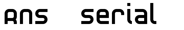 RNS  Serial font