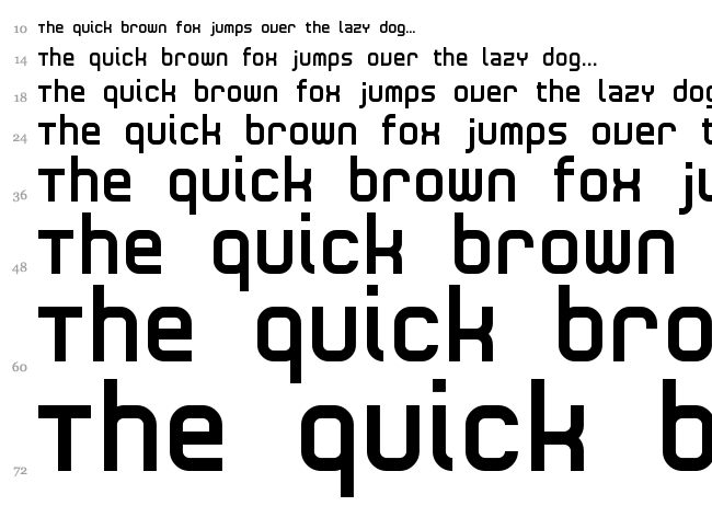 RNS  Serial font waterfall