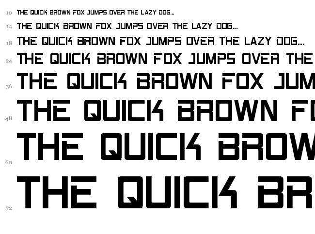 RPM font waterfall