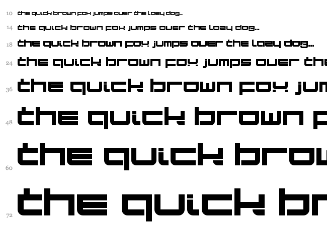 Sampa LDR font waterfall